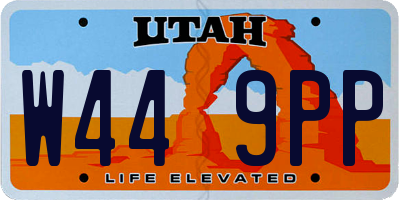 UT license plate W449PP
