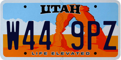 UT license plate W449PZ