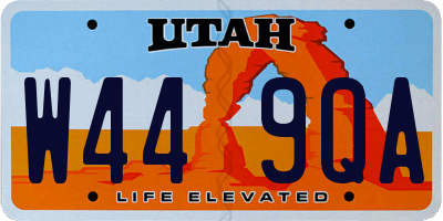 UT license plate W449QA