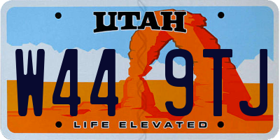UT license plate W449TJ