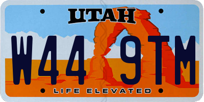 UT license plate W449TM