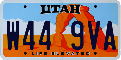 UT license plate W449VA