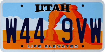 UT license plate W449VW