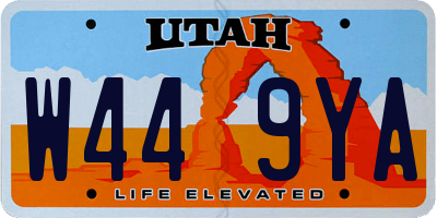 UT license plate W449YA