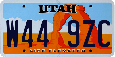 UT license plate W449ZC