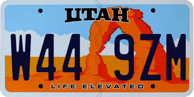 UT license plate W449ZM