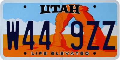 UT license plate W449ZZ