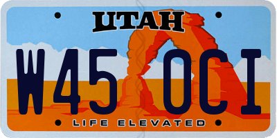 UT license plate W450CI