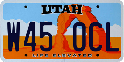 UT license plate W450CL