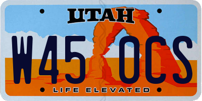UT license plate W450CS