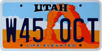UT license plate W450CT