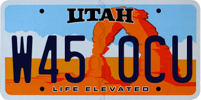 UT license plate W450CU