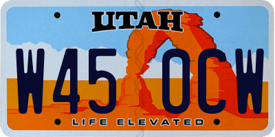 UT license plate W450CW