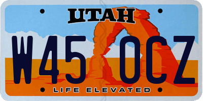 UT license plate W450CZ