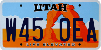 UT license plate W450EA