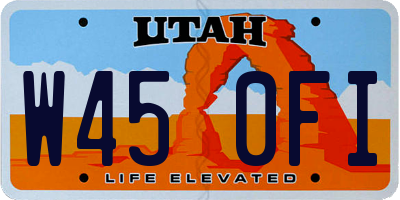 UT license plate W450FI