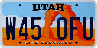UT license plate W450FU