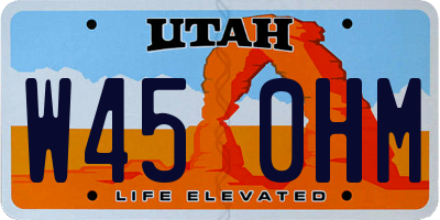 UT license plate W450HM