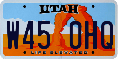 UT license plate W450HQ