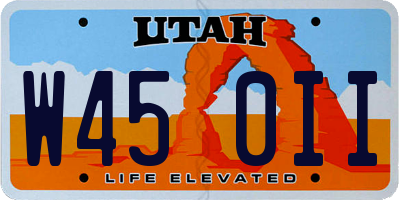UT license plate W450II