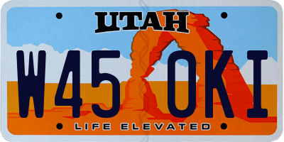 UT license plate W450KI