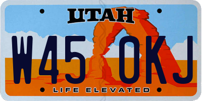 UT license plate W450KJ