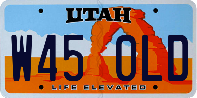 UT license plate W450LD