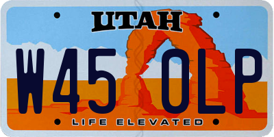 UT license plate W450LP
