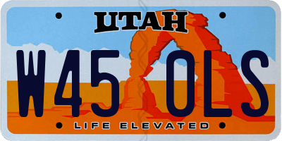 UT license plate W450LS