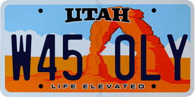 UT license plate W450LY