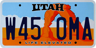UT license plate W450MA