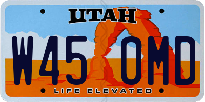 UT license plate W450MD