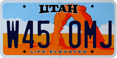 UT license plate W450MJ
