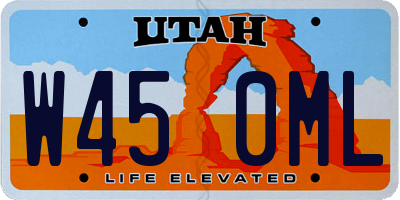 UT license plate W450ML