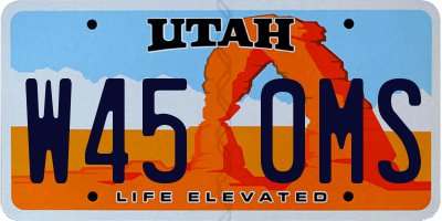 UT license plate W450MS
