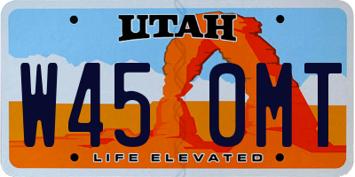 UT license plate W450MT