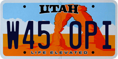UT license plate W450PI