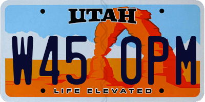 UT license plate W450PM