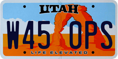 UT license plate W450PS