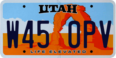 UT license plate W450PV