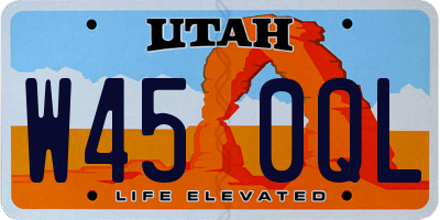 UT license plate W450QL