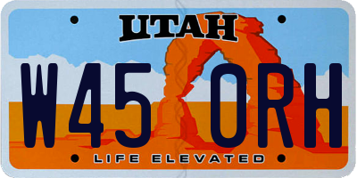 UT license plate W450RH