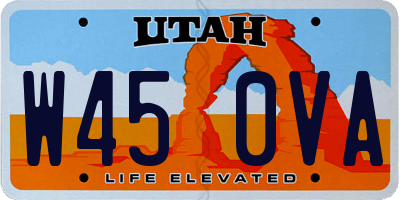UT license plate W450VA