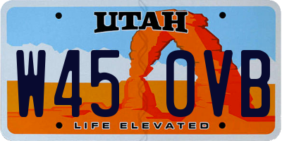 UT license plate W450VB
