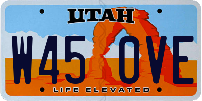 UT license plate W450VE