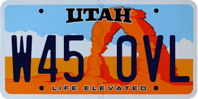 UT license plate W450VL