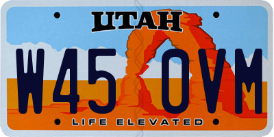UT license plate W450VM