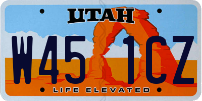 UT license plate W451CZ