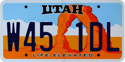 UT license plate W451DL