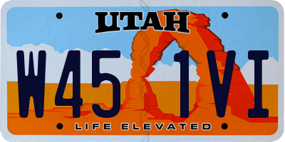 UT license plate W451VI